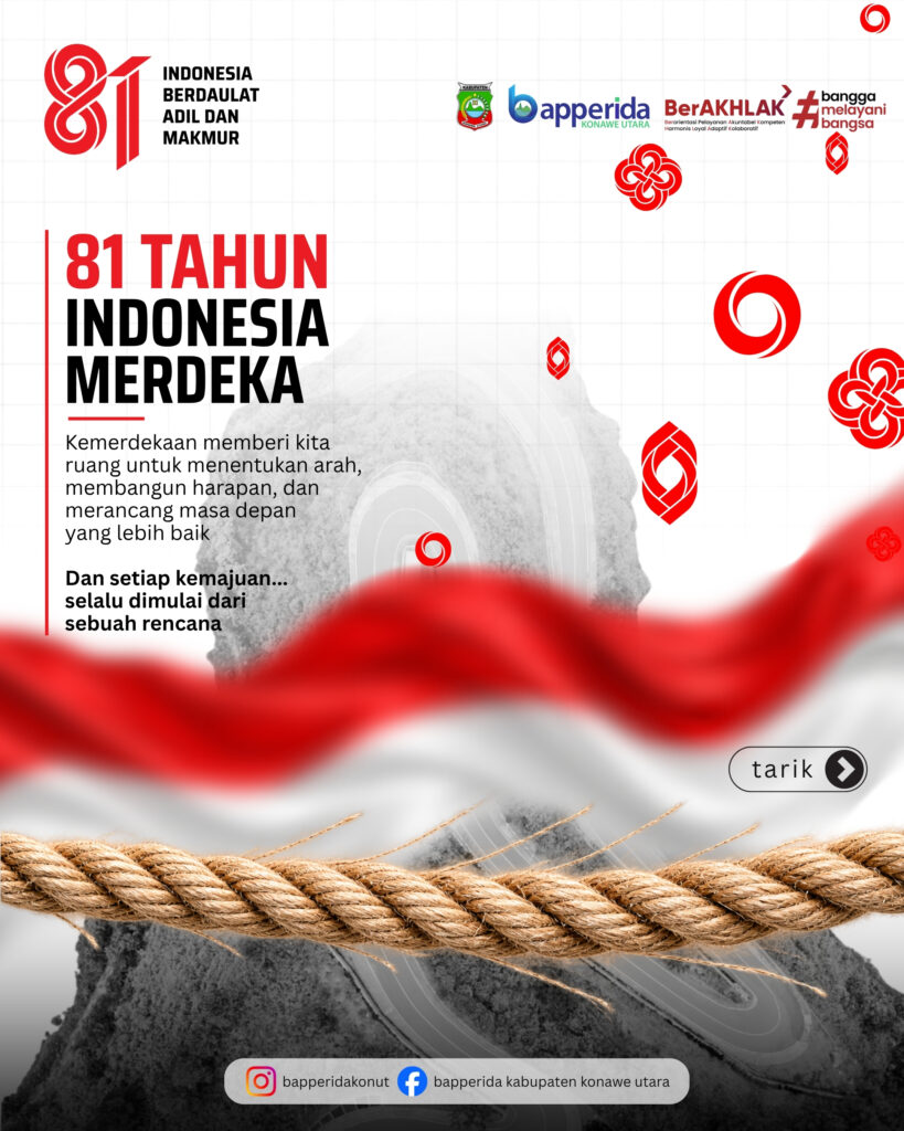 Infografis 81 tahun Indonesia Merdeka, setiap kemajuan dimulai dari sebuah rencana