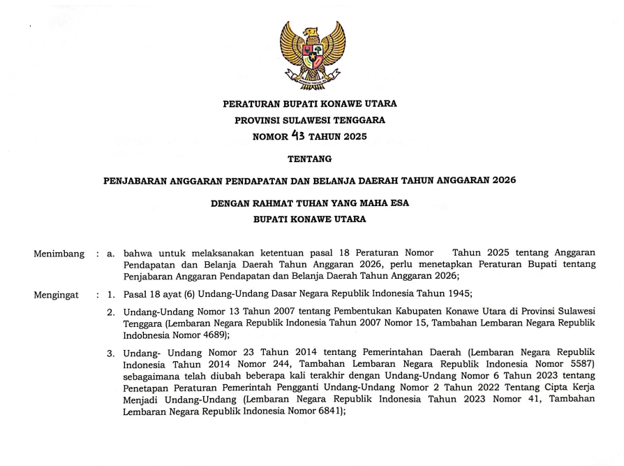 Penjabaran APBD Tahun 2026